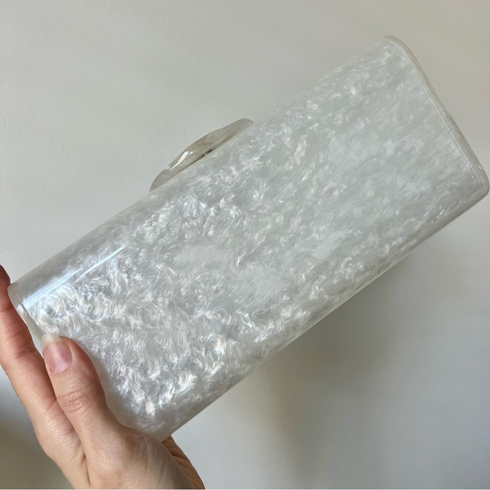 Vintage 1950s Willardy Lucite Rhinestone Clutch - Picture 5 of 7